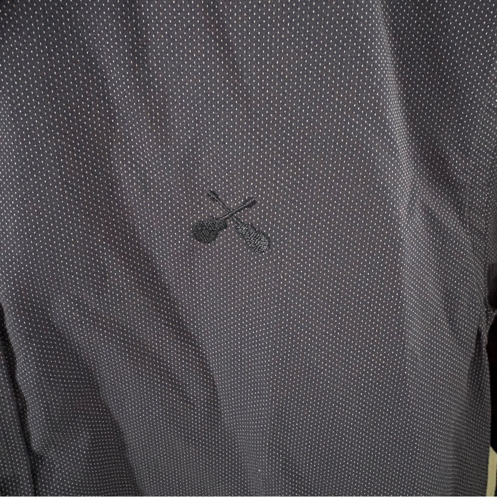 Hard Rock Cafe Men's Navy Patterned Dress Shirt - Picture 3 of 6